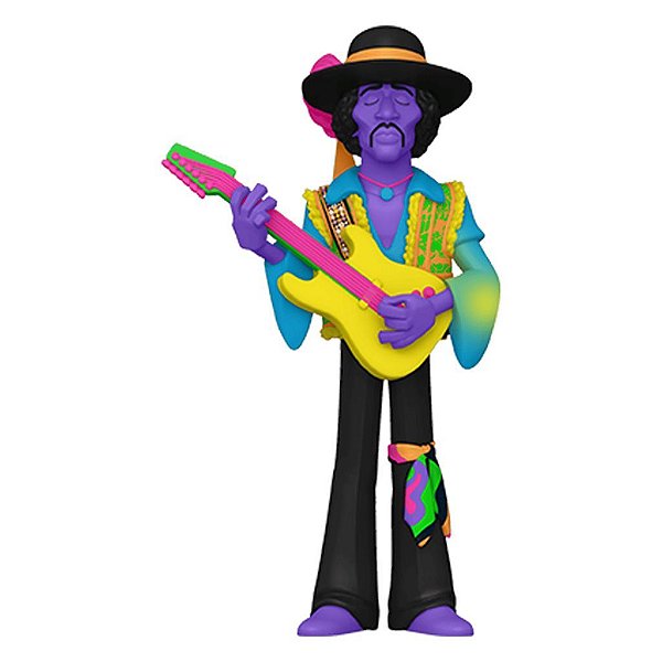 Funko Pop Gold 30Cm 5 Rocks Jimi Hendrix Black Light #70592 Vinil 30Cm Edição Premium Funko Vinil...