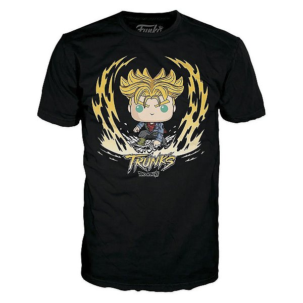 Camiseta Funko Tees Camiseta Funko Tees Dragon Ball Super Trunks Sm Tamanho Sm Algodão Oficial Fu...