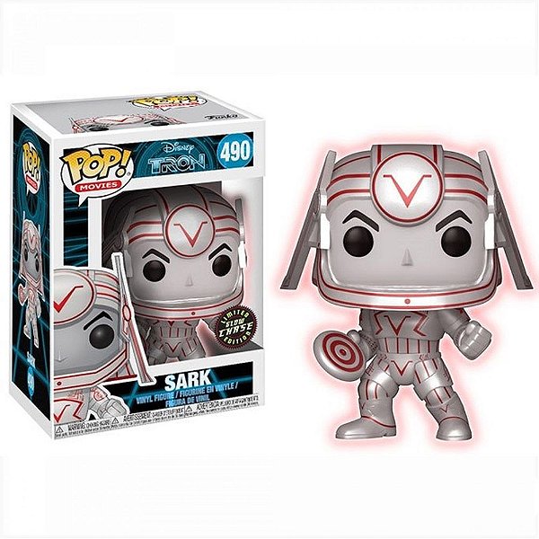 Funko Pop Chase Disney Tron Sark #490 Variante Rara 1 em 6 Vinil 9,5cm