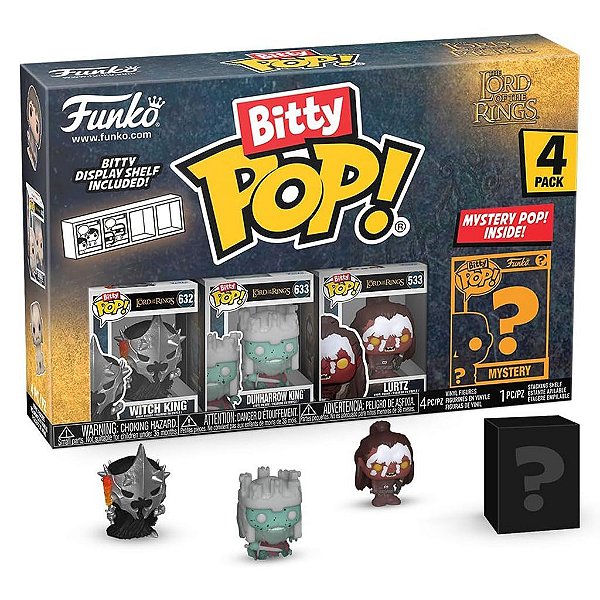 Funko Bitty Pop Lord Of The Rings Witch King 4Pack 2,5Cm Miniatura Oficial Funko 2,5cm Miniatura ...