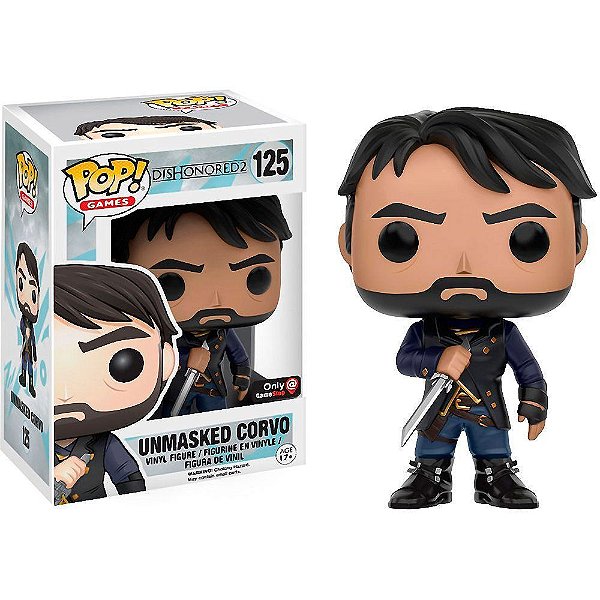 Funko Pop Funko Exclusive Dishonored 2 Unmasked Corvo #125 Vinil 9,5 Cm Oficial Funko Vinil 9,5 c...