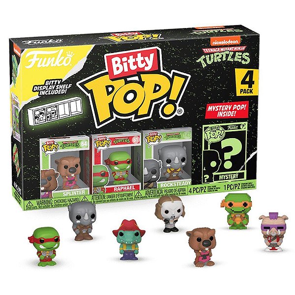 Funko Bitty Pop Turtle Ninja Splinter 4Pack 2,5Cm Miniatura Oficial Funko 2,5cm Miniatura Oficial...
