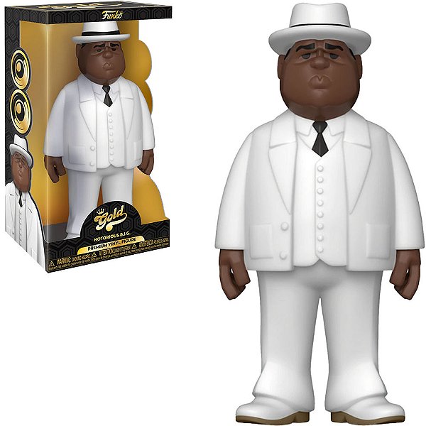 Funko Pop Gold 30cm 12 Notorius B.I.G White Suit #56721 Vinil 30cm Edição Premium Funko