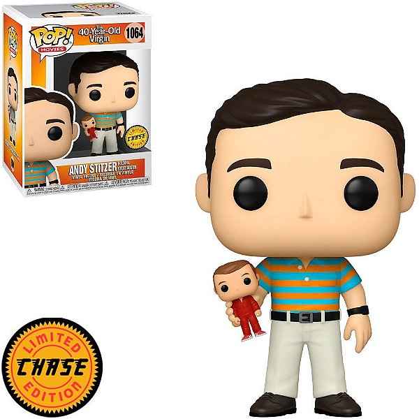 Funko Pop Chase The 40-Year-Old Virgin Andy Stitzer #1064 Variante Rara 1 Em 6 Vinil 9,5Cm Vinil ...