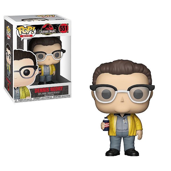Funko Pop Jurassic Park - Dennis Nedry #551 Vinil 9,5 Cm Oficial Funko Vinil 9,5 cm Oficial Funko