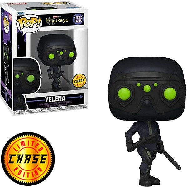 Funko Pop Chase Marvel Hawkeye Yelena #1213 Variante Rara 1 em 6 Vinil 9,5cm