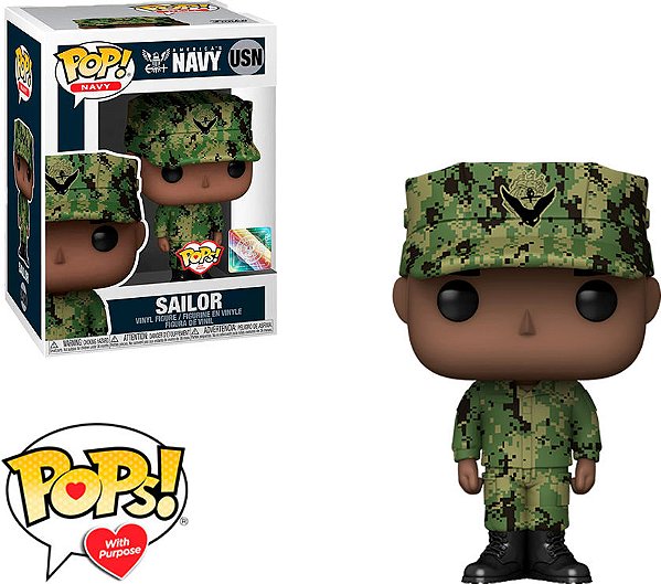 Funko Pop Military Navy Sailor Usn - Male A #46739 Vinil 9,5 Cm Oficial Funko Vinil 9,5 cm Oficia...