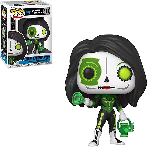 Funko Pop Heroes Dia De Los Dc Green Lantern - Jessica Cruz #411 Vinil 9,5 Cm Oficial Funko Vinil...