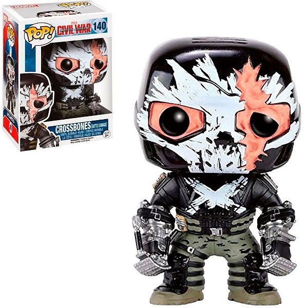 Funko Pop Civil War Crossbones - Battle Damage #140 Vinil 9,5 Cm Oficial Funko Vinil 9,5 cm Ofici...