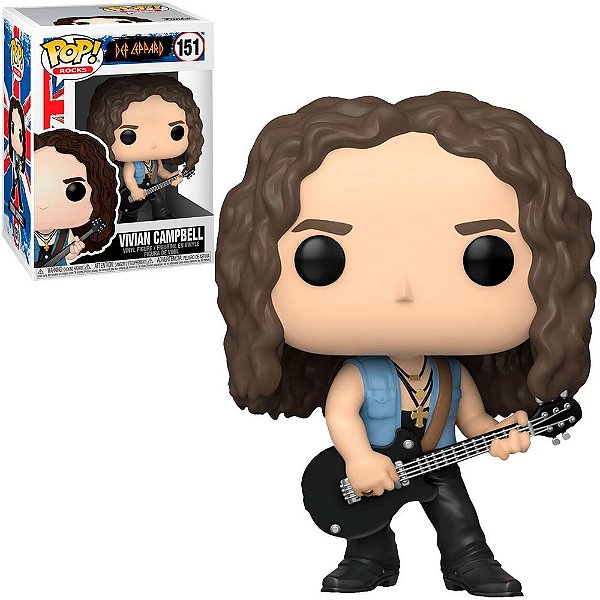 Funko Pop Rocks Def Leppard - Vivian Campbell #151 Vinil 9,5 Cm Oficial Funko Vinil 9,5 cm Oficia...