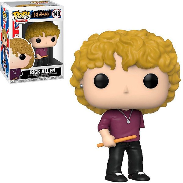 Funko Pop Rocks Def Leppard - Rick Allen #149 Vinil 9,5 Cm Oficial Funko Vinil 9,5 cm Oficial Funko