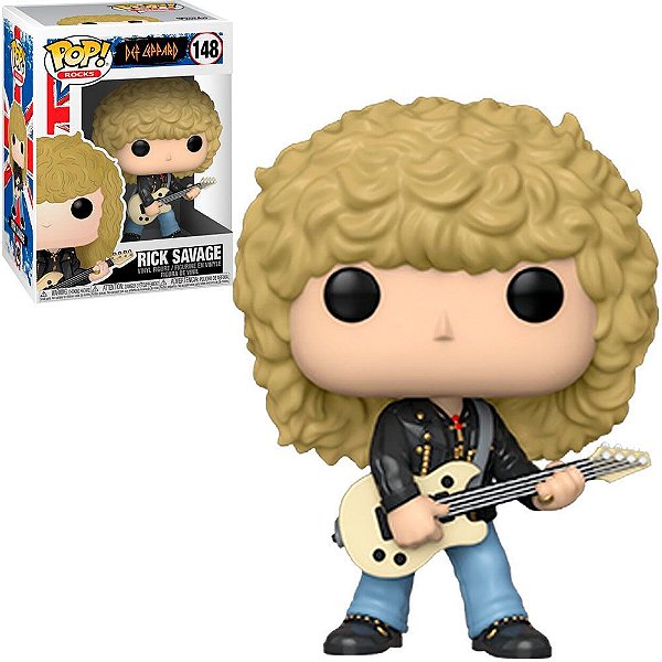 Funko Pop Rocks Def Leppard - Rick Savage #148 Vinil 9,5 Cm Oficial Funko Vinil 9,5 cm Oficial Funko