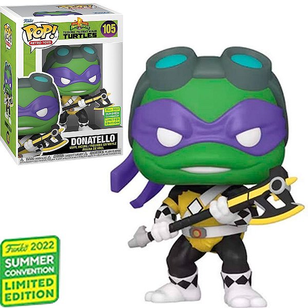Funko Pop Power Rangers - Turtles Donatello #105 Vinil 9,5 cm Oficial Funko