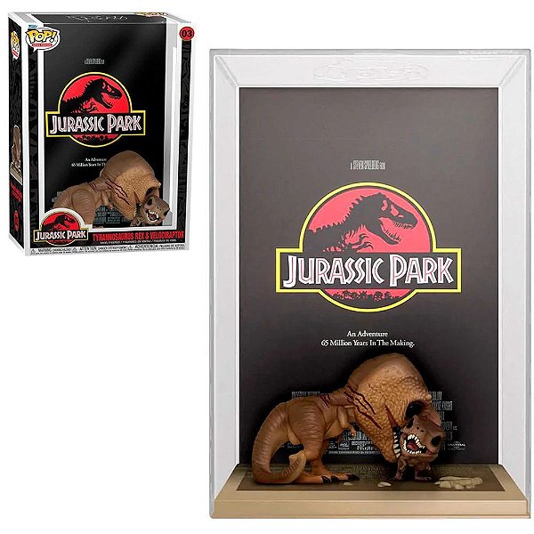 Funko Pop Jurassic Park Poster Tyrannosaurus Rex - & Velociraptor #03 Vinil 9,5 Cm Oficial Funko ...