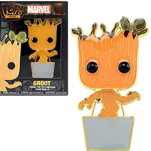 Funko Pop Pins.Marvel Guardians - Galaxy Groot #09 Vinil 9,5 cm Oficial Funko