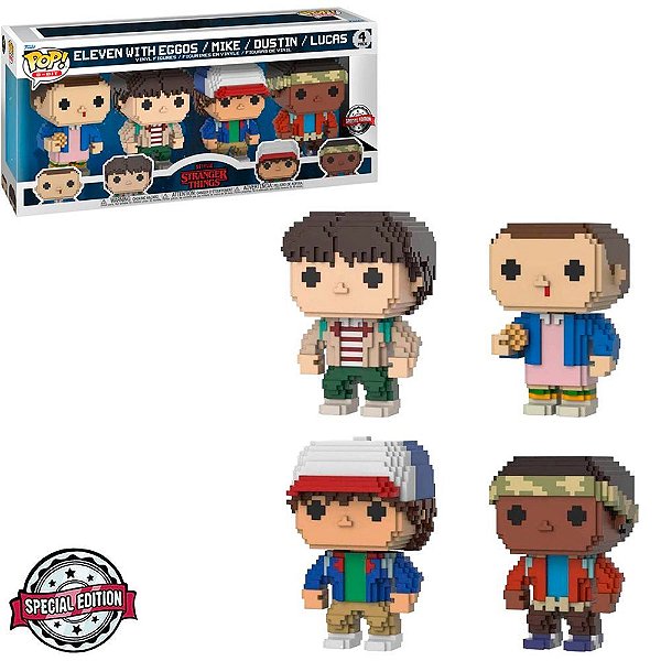 Funko Pop 8-Bit Stranger - Things 4Pack #63729 Vinil 9,5 Cm Oficial Funko Vinil 9,5 cm Oficial Funko