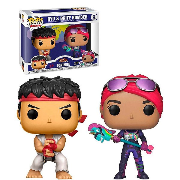 Funko Pop Fortnite 5 Ryu And Brite - Bomber 2Pack Vinil 9,5 Cm Oficial Funko Vinil 9,5 cm Oficial...