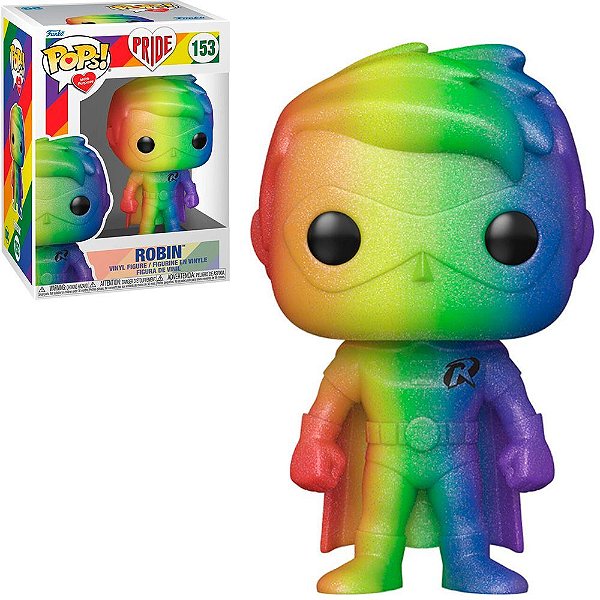 Funko Pop Heroes Dc - Pride Robin #153 Vinil 9,5 cm Oficial Funko