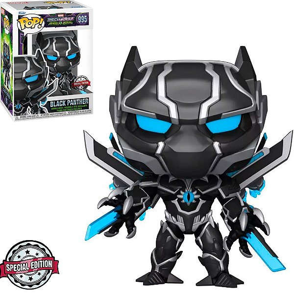 Funko Pop Marvel Mech Strike Monster Hunters - Black Panther #995 Vinil 9,5 Cm Oficial Funko Vini...
