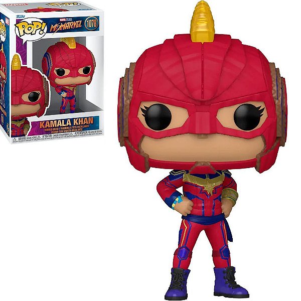 Funko Pop Marvel Ms Marvel - Kamala Khan #1078 Vinil 9,5 Cm Oficial Funko Vinil 9,5 cm Oficial Funko