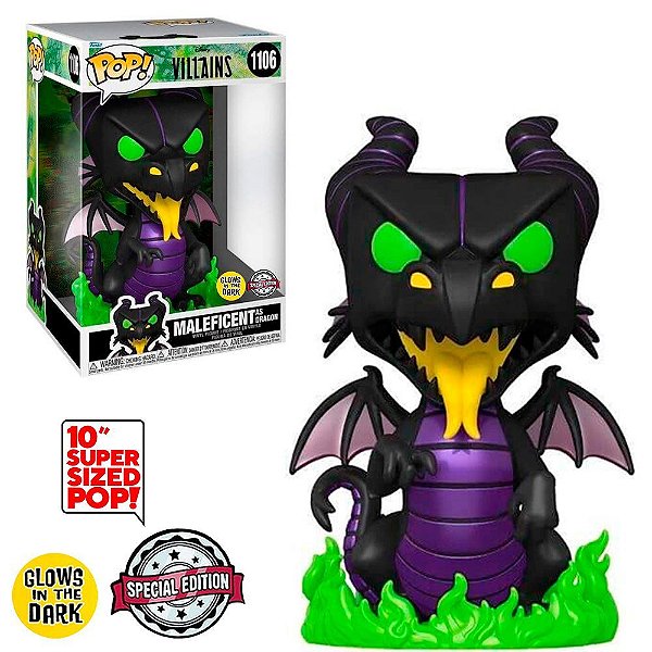 Funko Pop Disney Villains - Maleficent Glow #1106 Vinil 9,5 Cm Oficial Funko Vinil 9,5 cm Oficial...