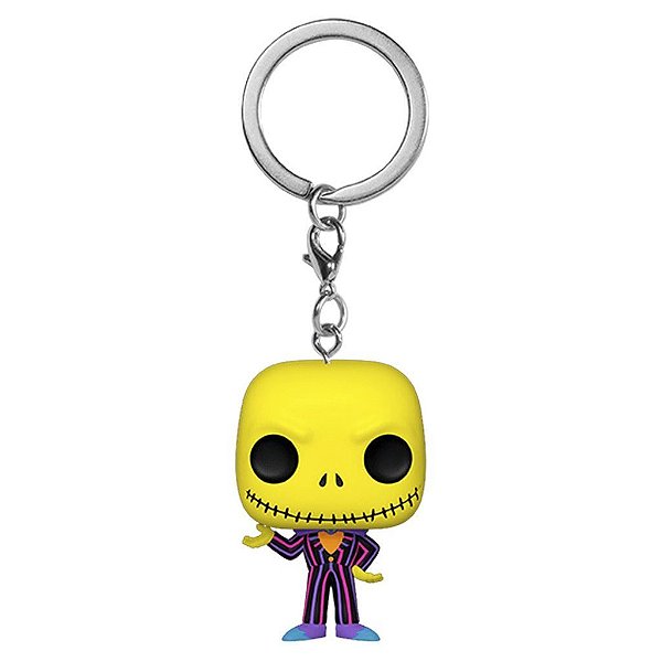 Funko Pop Keychain Disney Blacklight Nbc - Jack Skellington #63966 Vinil 9,5 Cm Oficial Funko Vin...
