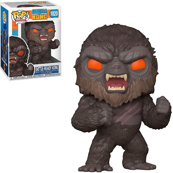 Funko Pop Godzilla Vs Kong - Kong Battle-Ready #1020 Vinil 9,5 cm Oficial Funko