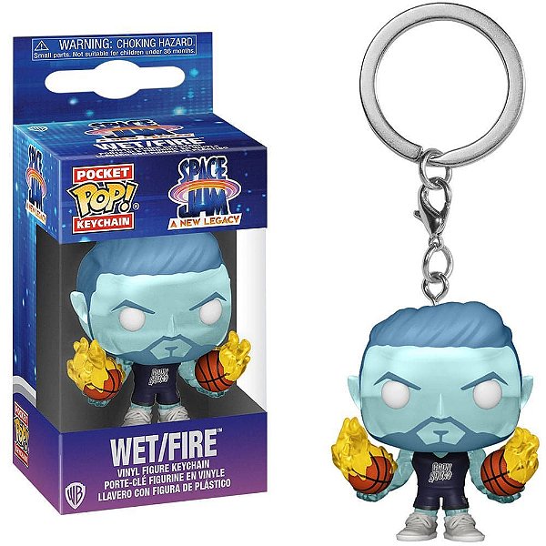 Funko Pop Keychain Space Jam - Legacy Wet/Fire #56239 Vinil 9,5 cm Oficial Funko