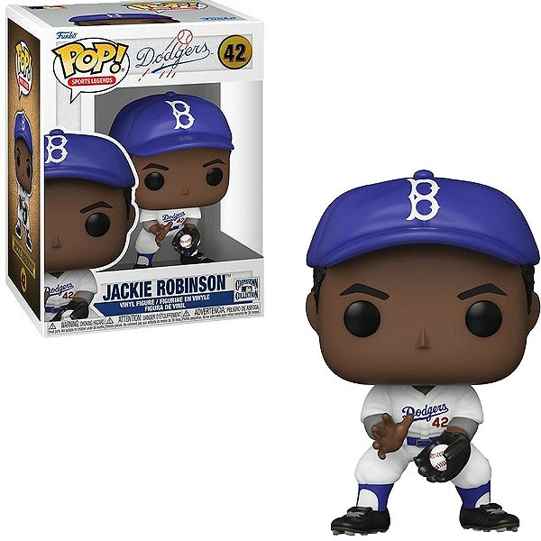 Funko Pop Mlb Dodgers - Jackie Robinson #42 Vinil 9,5 Cm Oficial Funko Vinil 9,5 cm Oficial Funko