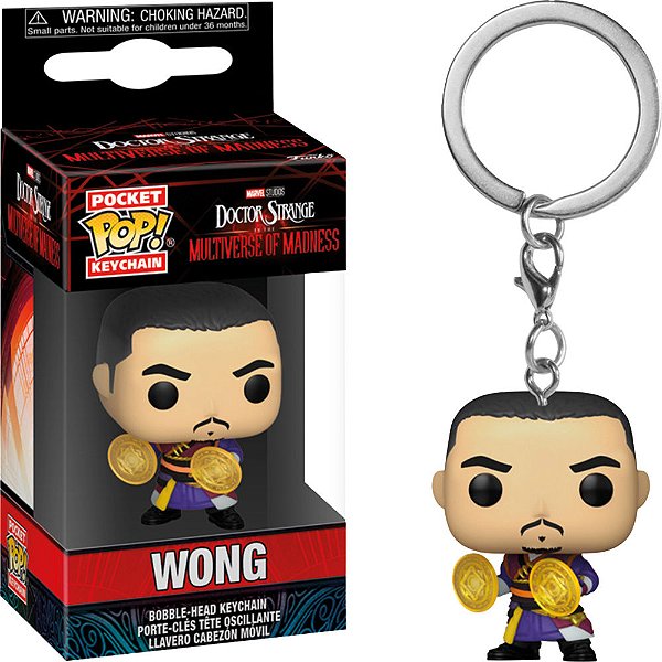 Funko Pop Keychain Marvel Doctor Strang - 2 Wong #60912 Vinil 9,5 cm Oficial Funko