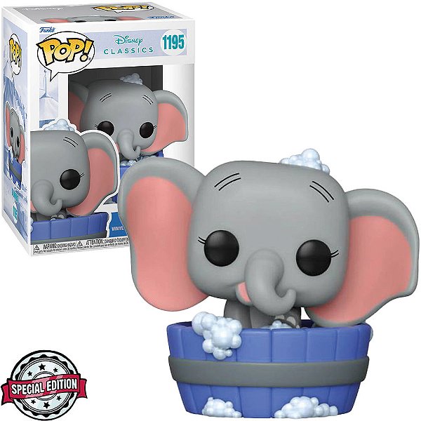 Funko Pop Disney Classics Dumbo - In Bathtub #1195 Vinil 9,5 cm Oficial Funko