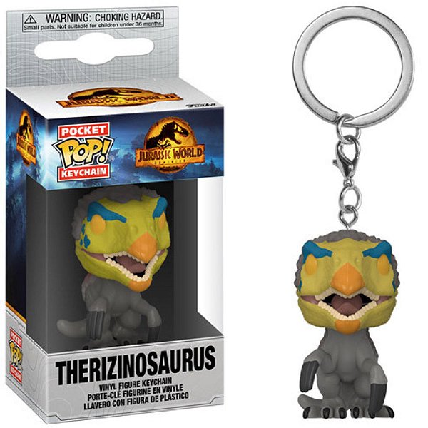 Funko Pop Keychain Jurassic World - Dominion Therizinosaurus #55298 Vinil 9,5 Cm Oficial Funko Vi...