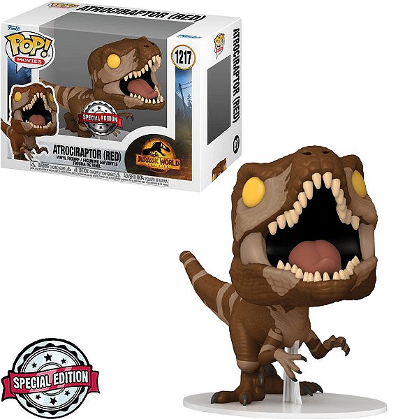 Funko Pop Jurassic World Dominion - Atrociraptor Red #1217 Vinil 9,5 Cm Oficial Funko Vinil 9,5 c...