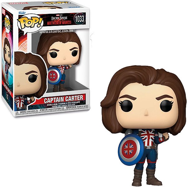 Funko Pop Marvel Doctor Strang 2 - Captain Carter #1033 Vinil 9,5 Cm Oficial Funko Vinil 9,5 cm O...