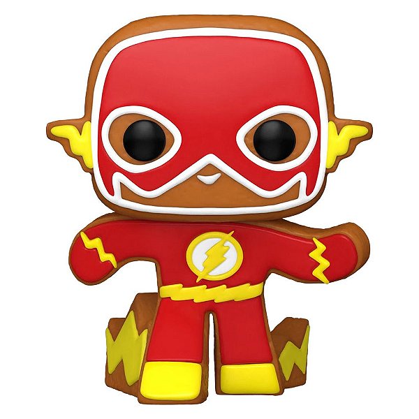 Funko Pop Heroes Dc Holiday The - Flash Gingerbread #447 Vinil 9,5 cm Oficial Funko