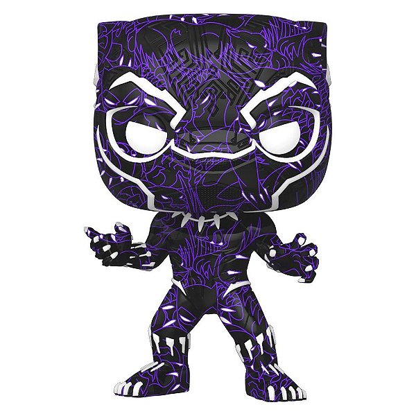 Funko Pop Marvel Black Phanter Art Series - Black Panther #70 Vinil 9,5 cm Oficial Funko