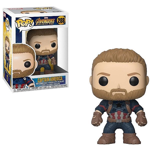 Funko Pop Marvel Infinity War - Captain America #288 Vinil 9,5 cm Oficial Funko