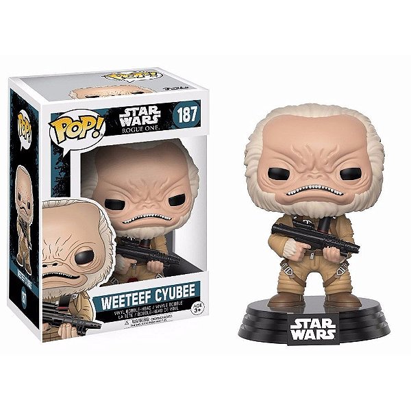 Funko Pop Star Wars Rogue - Weeteef Cyubbe #187 Vinil 9,5 cm Oficial Funko