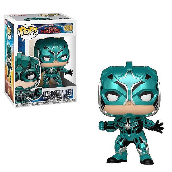 Funko Pop Marvel Captain Marvel - Star Commander #429 Vinil 9,5 cm Oficial Funko