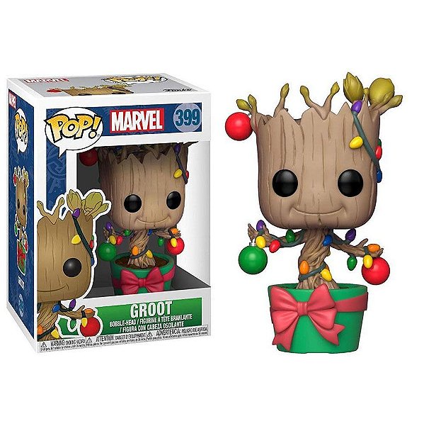 Funko Pop Marvel - Holiday Groot #399 Vinil 9,5 cm Oficial Funko