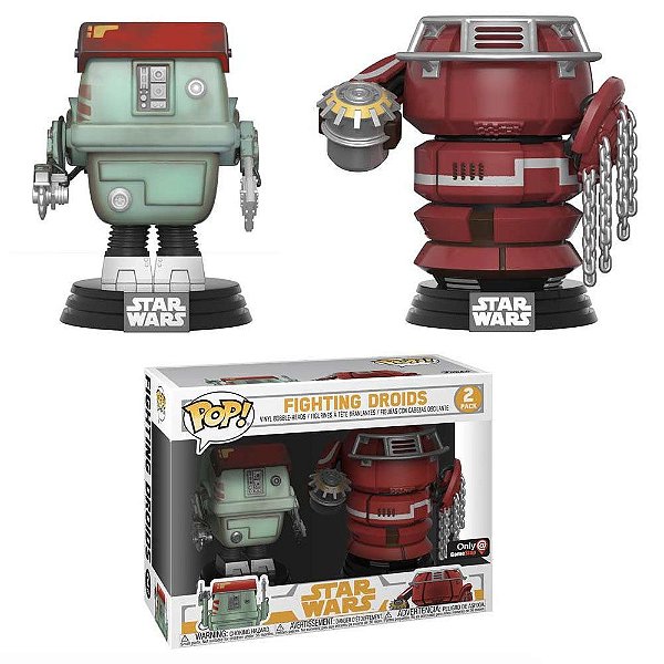 Funko Pop Star Wars Solo Fighting - Droids 2Pack #27030 Vinil 9,5 cm Oficial Funko