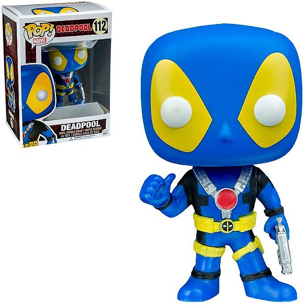 Funko Pop Marvel Deadpool - Deadpool Blue #112 Vinil 9,5 cm Oficial Funko