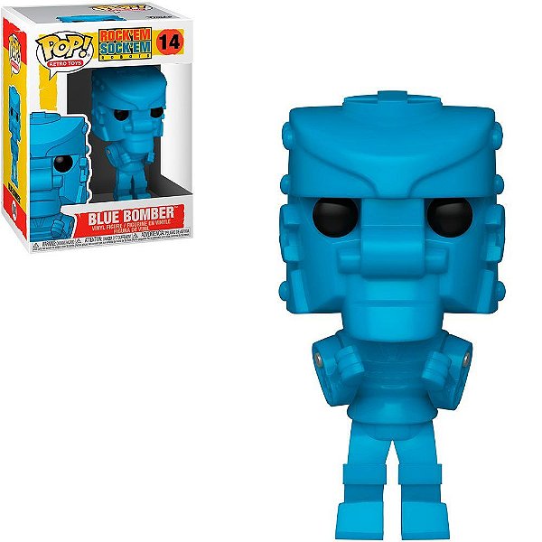 Funko Pop Rock Em Sock - Blue Bomber #14 Vinil 9,5 cm Oficial Funko