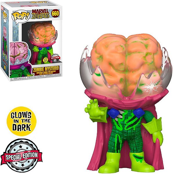 Funko Pop Marvel Zombies - Mysterio Glow #660 Vinil 9,5 cm Oficial Funko