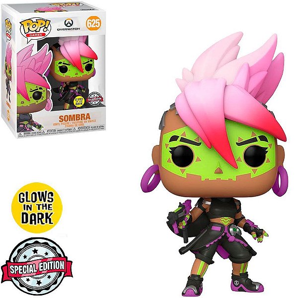 Funko Pop Overwatch - Sombra Glows (Temporada 5) #625 Vinil 9,5 cm Oficial Funko