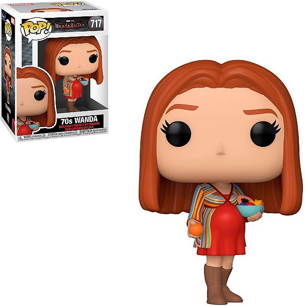 Funko Pop Marvel Wanda Vision - 70S Wanda #717 Vinil 9,5 cm Oficial Funko