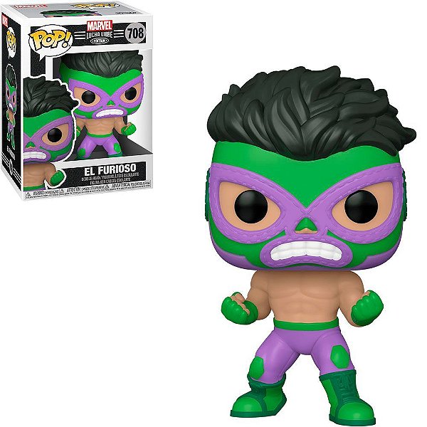 Funko Pop Marvel Lucha Libre - El Furioso #708 Vinil 9,5 cm Oficial Funko