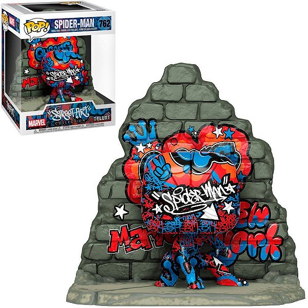 Funko Pop Marvel - Spider-Man Graffiti #762 Vinil 9,5 cm Oficial Funko
