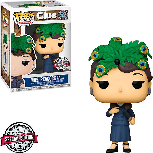 Funko Pop Clue - Mrs.Peacock W/Knife #52 Vinil 9,5 cm Oficial Funko