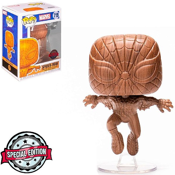 Funko Pop Marvel Spider-Man - Wood Deco #719 Vinil 9,5 cm Oficial Funko